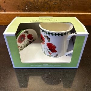 Portmeirion Botanical Garden " Poppy "  Mug and Coaster Set NIB